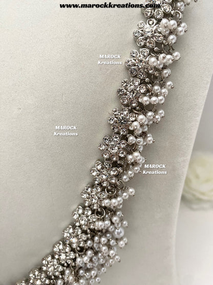 Zohra Premium Quality Pakistani Silver Bridal set/bridal jewelry