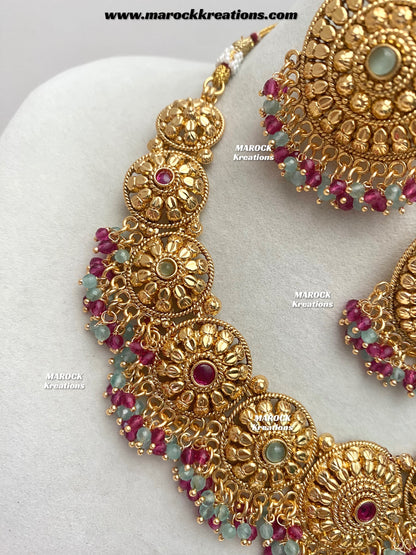 Roxana Premium Quality Gold Plated necklace set