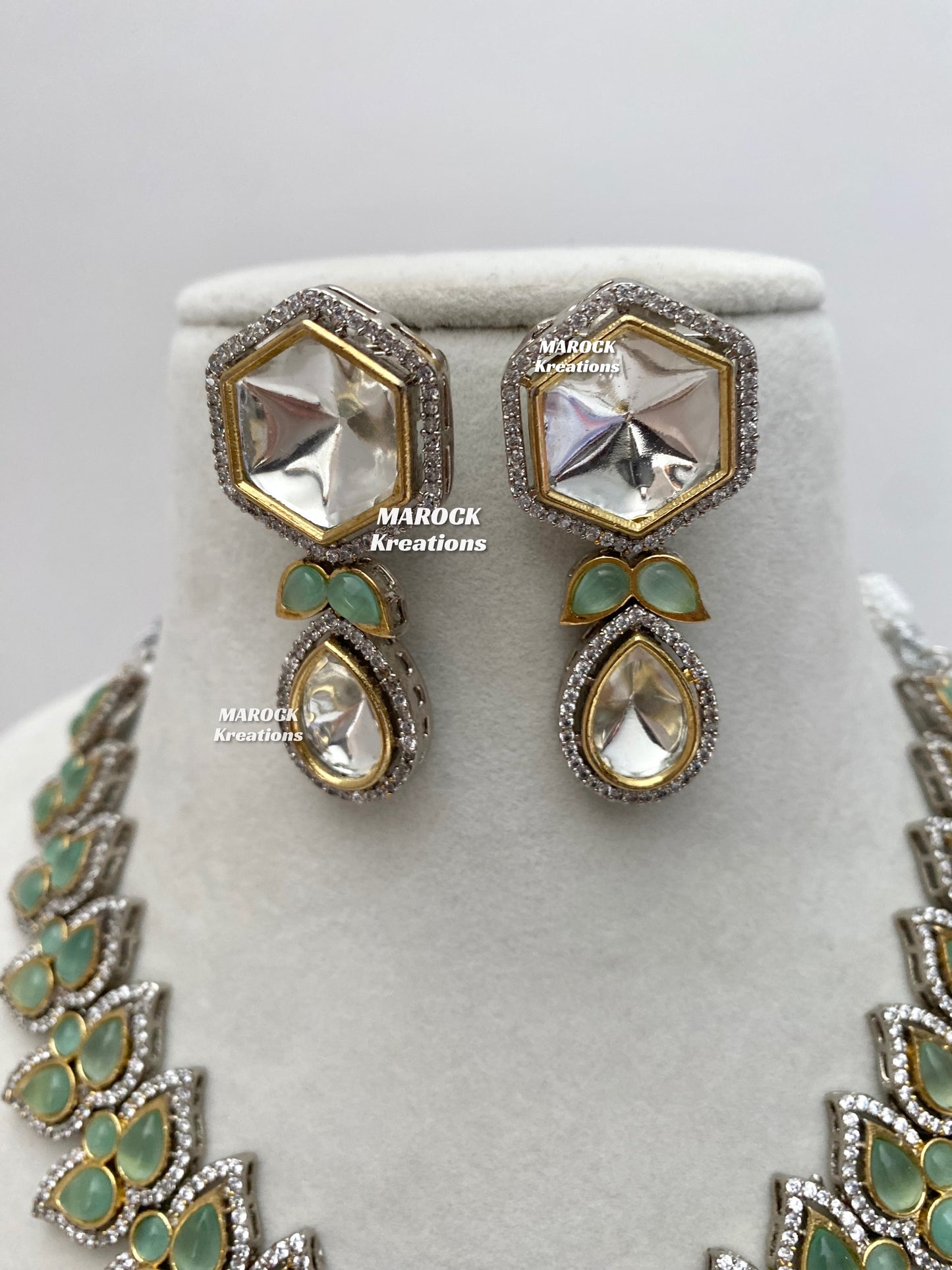 Katie Tyani inspired Premium Quality Kundan Statement Necklace set