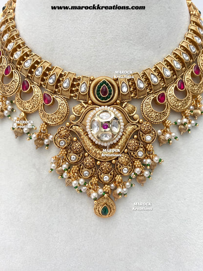 Swapna Gold Plated Necklace set