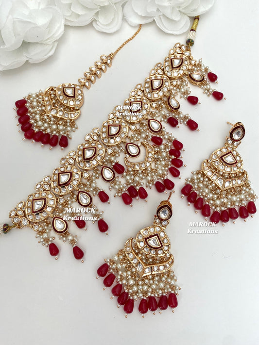 Riya Tyani inspired Premium Quality Gold plated kundan choker set