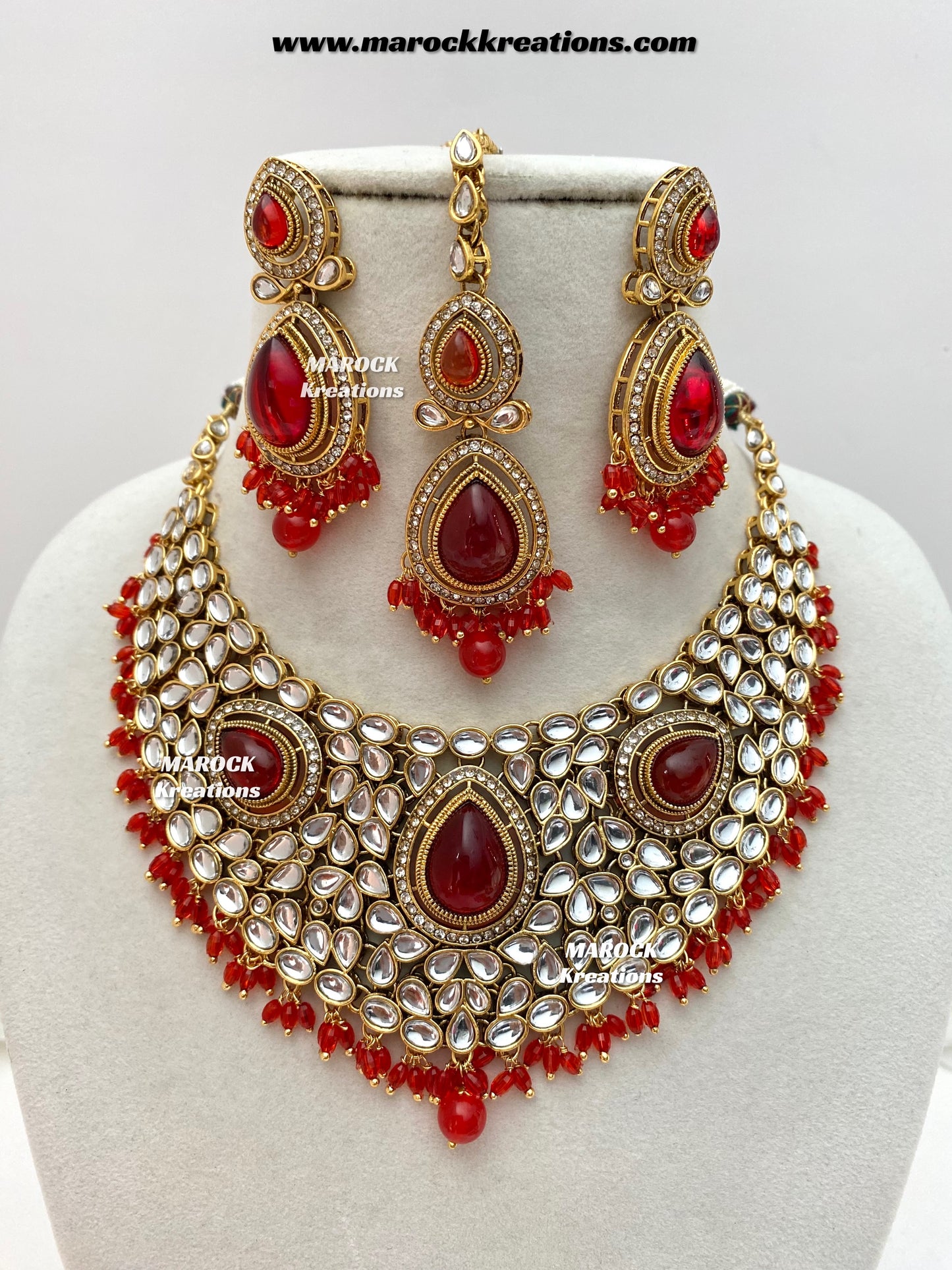 Veena Premium Quality Kundan Statement Necklace set