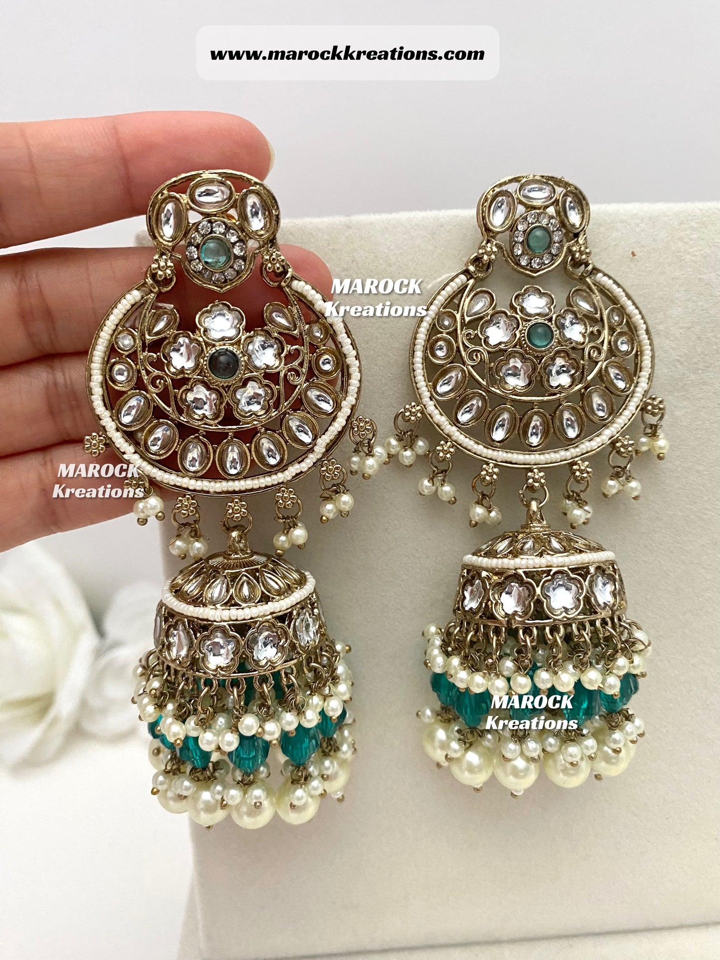 Kundan Jhumki Earrings