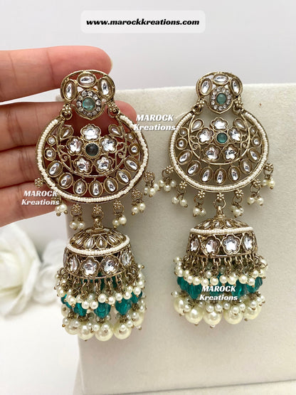 Kundan Jhumki Earrings