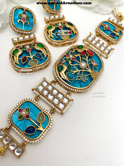 Swati Premium Quality sabyasachi inspired Statement kundan choker set
