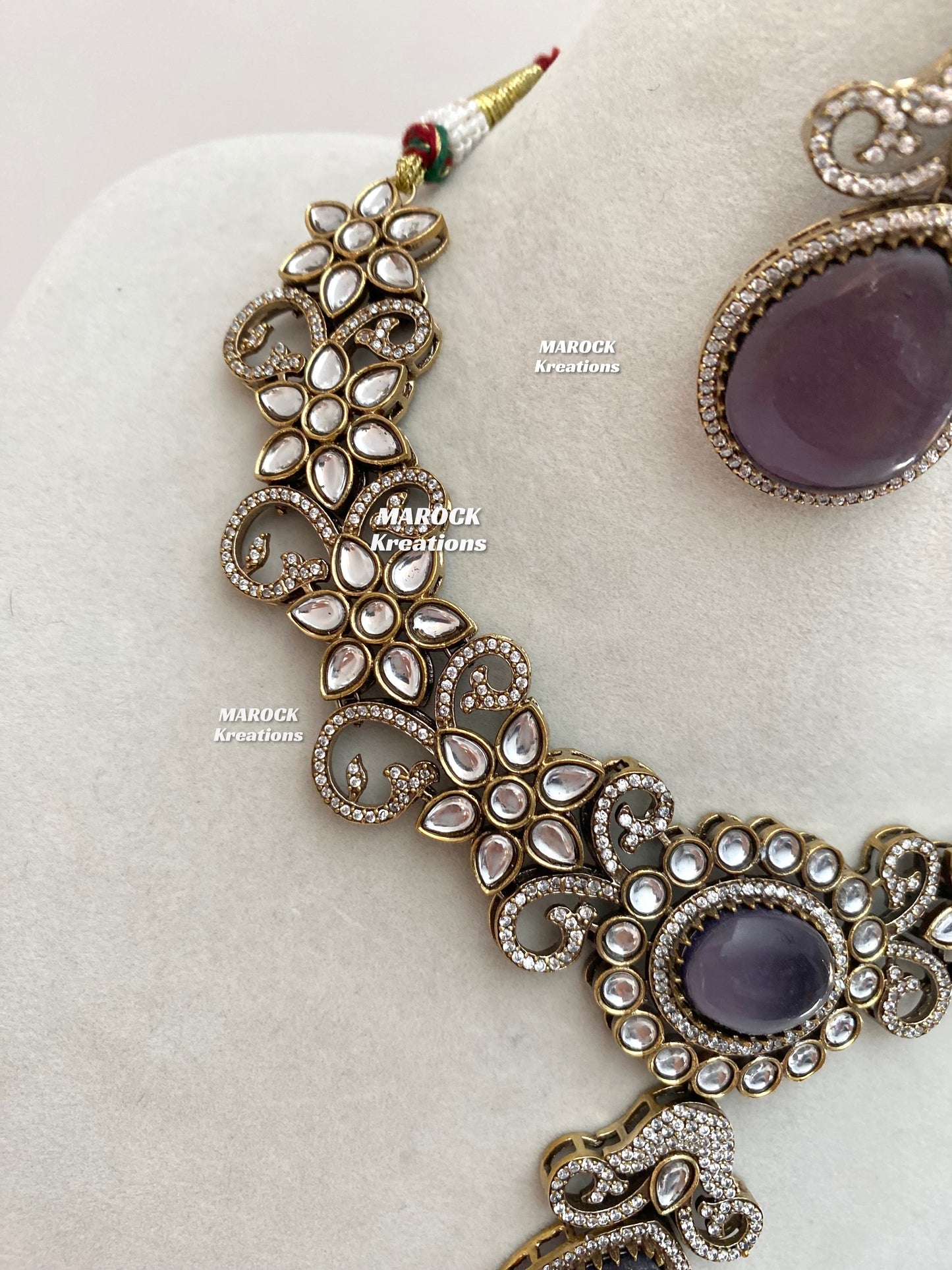 Freya Sabyasachi inspired Premium Quality Moissanite Kundan Necklace set