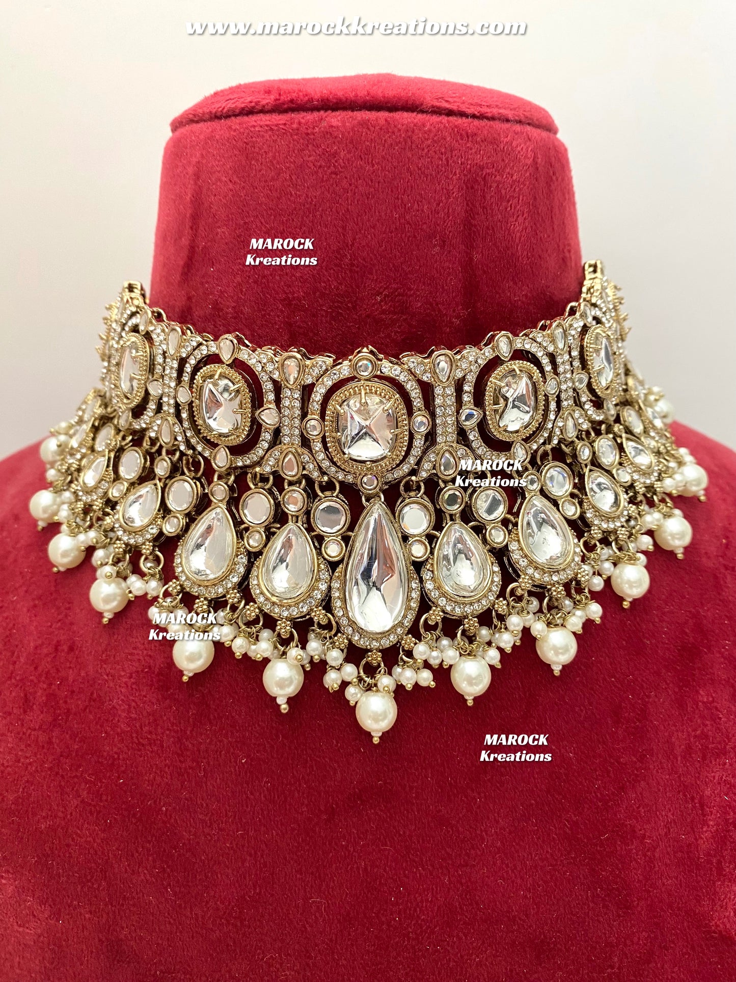 Samantha Premium Quality uncut kundan Statement Bridal set