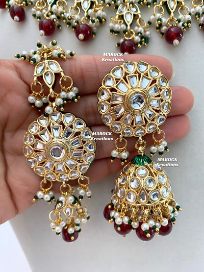 Premium Quality Thappa Kundan Statement Necklace sets