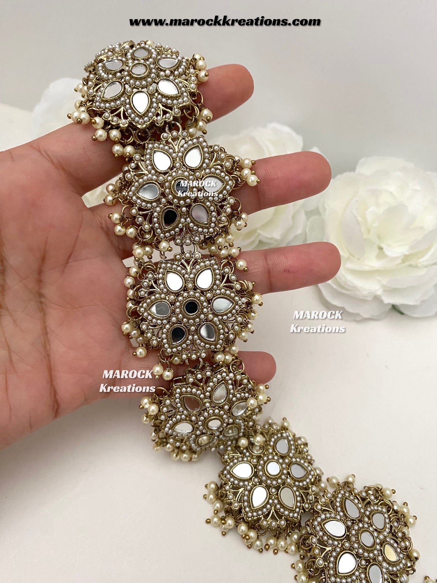 Antique Gold Mirror Braid Jewelry/Choti