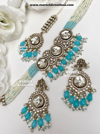 Amina Kundan Choker set