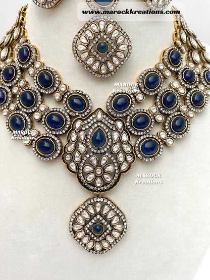 Jessie Tyani inspired Kundan Statement Necklace set