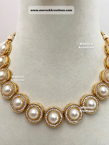 Single Line Necklace set comes with studs