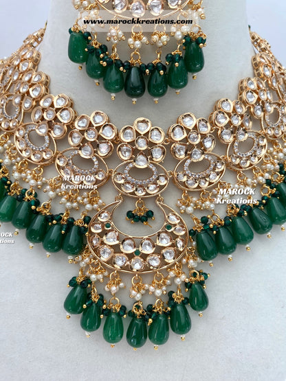 Premium Quality Tyani inspired Kundan gold plated Necklace set