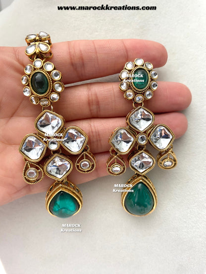 Romana Premium Quality Kundan Statement Necklace set
