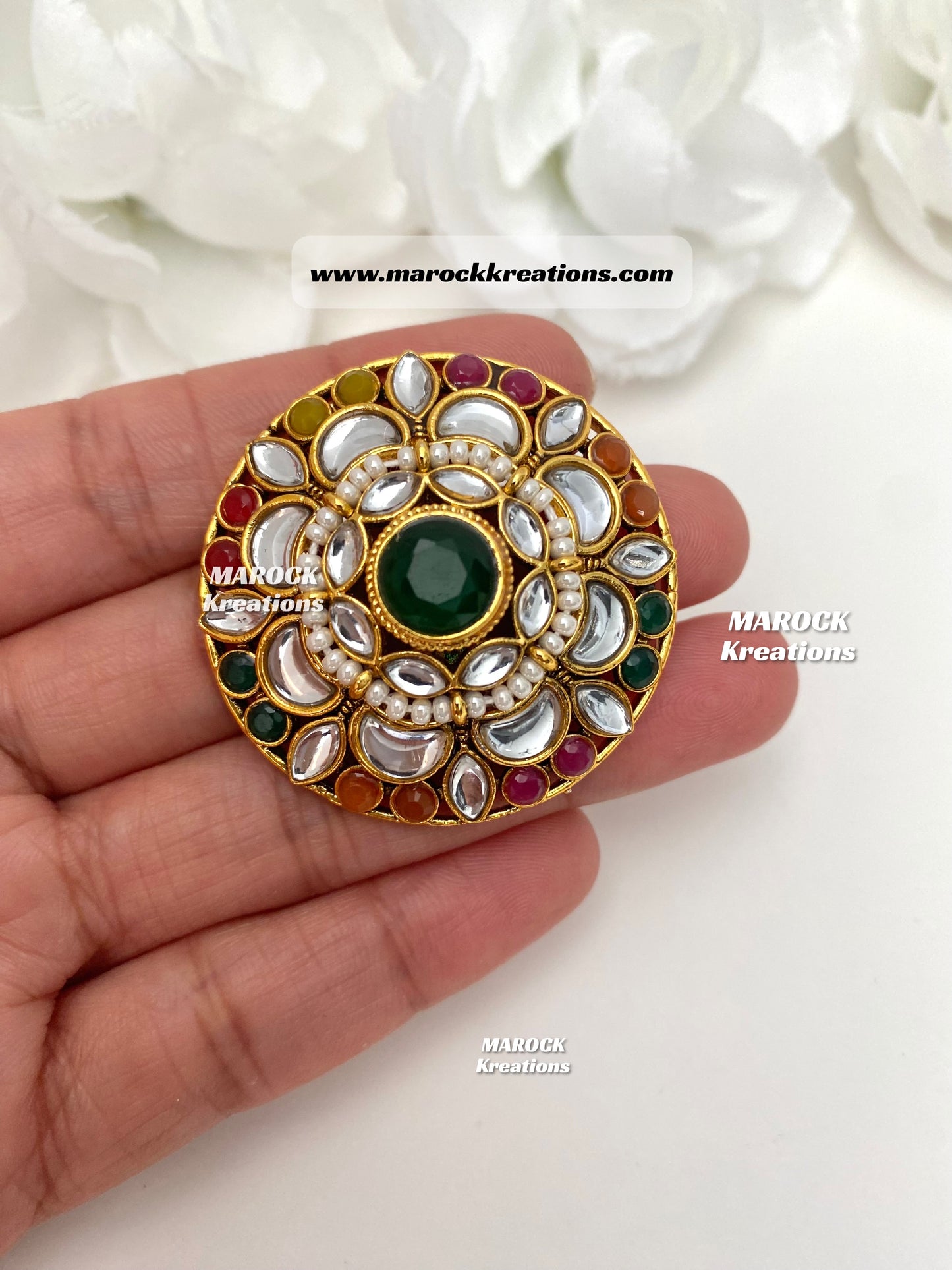 Kundan Statement adjustable Finger Rings