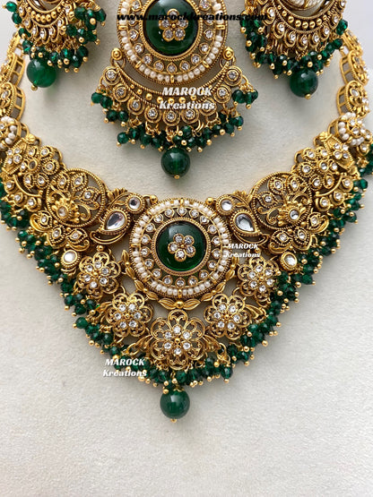 Kavitha Premium Quality Kundan Statement Necklace set