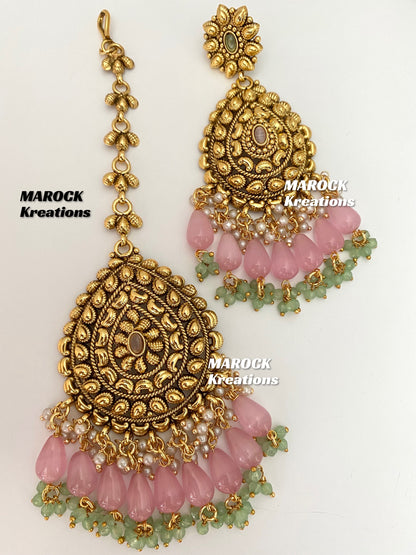 Trendy Gold plated traditional necklace sets/Elegant gold look necklace sets.