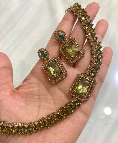 Rabiya Bollywood style Polki Choker/Necklace set