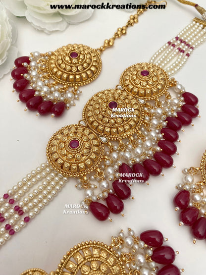 Anuja Premium Quality Gold Plated statement choker set