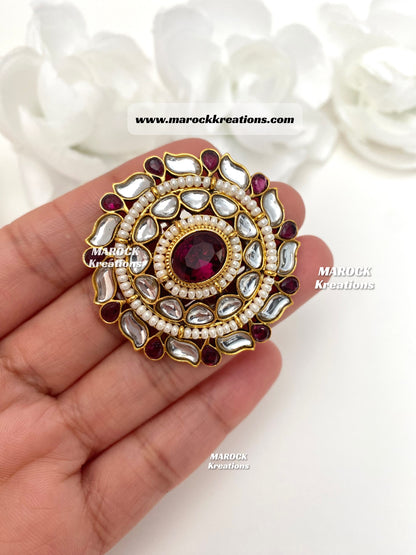 Kundan Statement adjustable Finger Rings