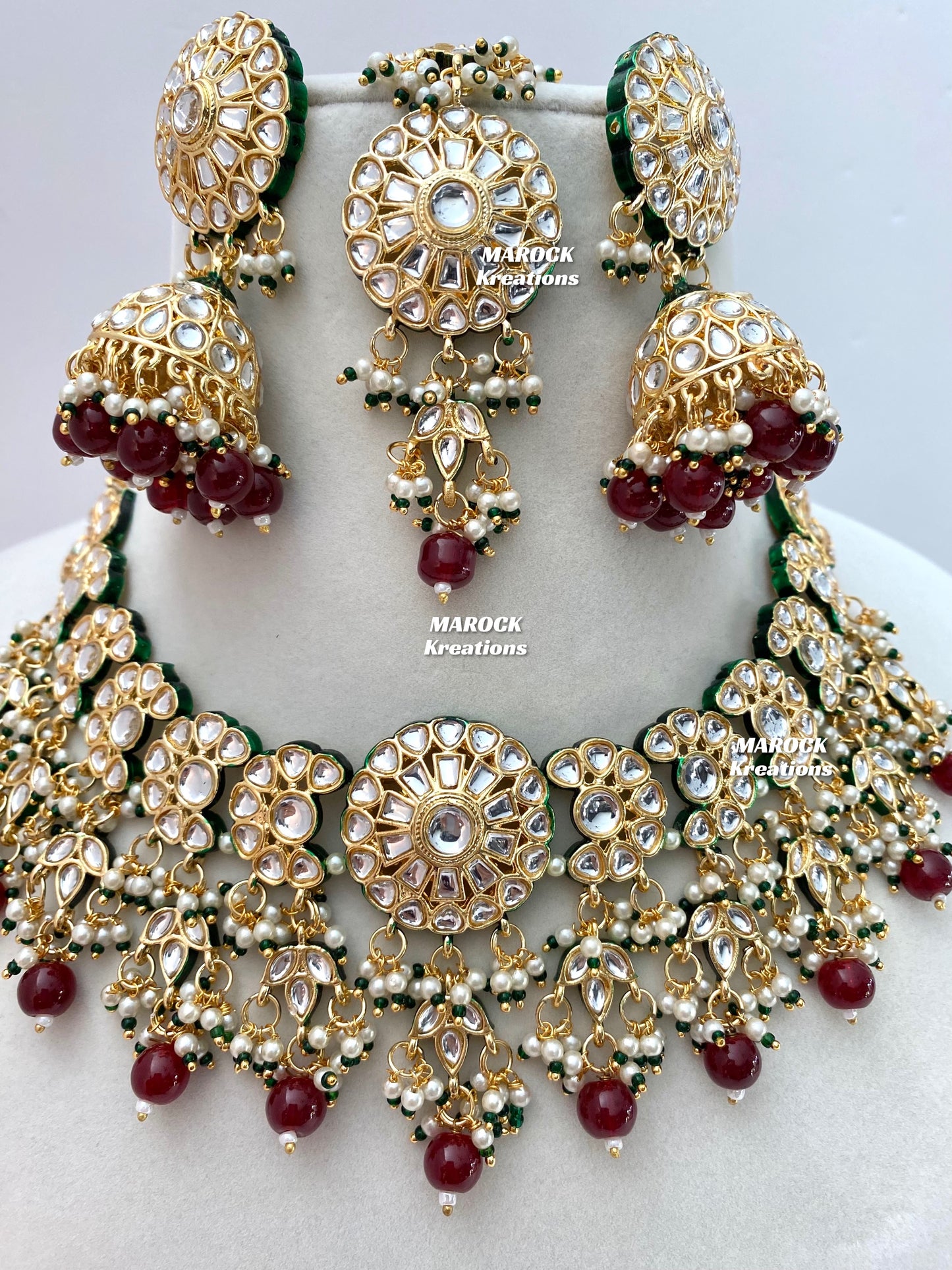 Premium Quality Thappa Kundan Statement Necklace sets