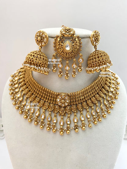 Ramona Premium Quality Gold plated Kundan exclusive Necklace set