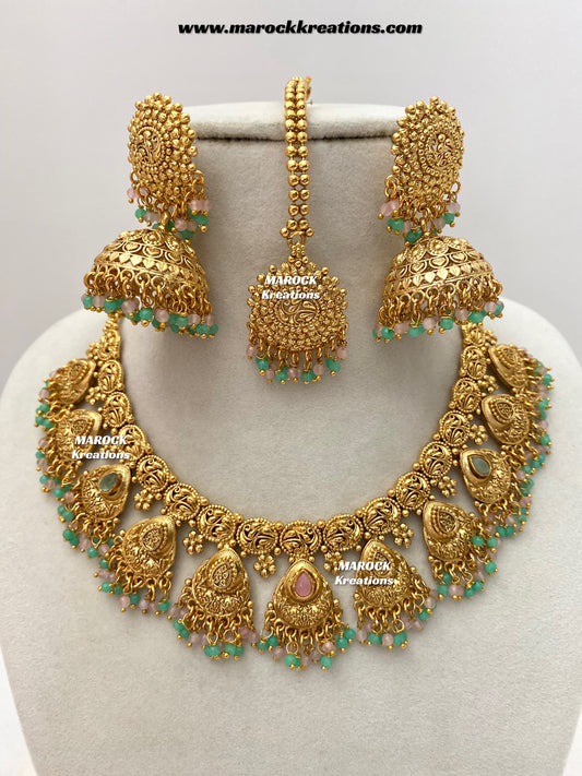 Lipika Premium Quality Gold Plated necklace set