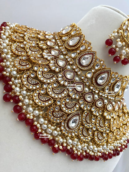 Premium Quality Kundan Meenakari Bridal set/Indian bridal jewelry