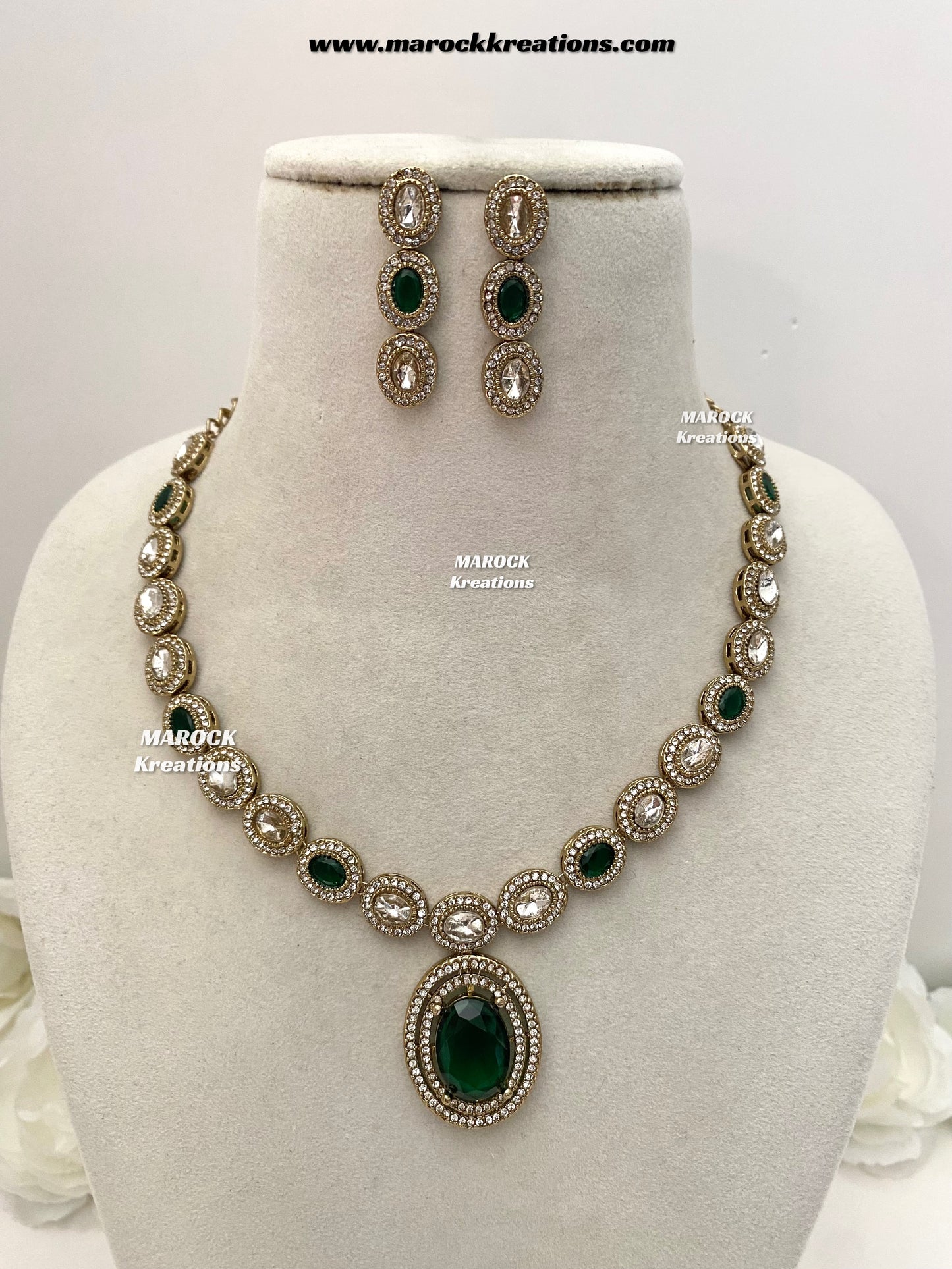 Raveen Premium Quality Kundan Necklace set