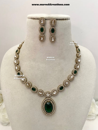 Raveen Premium Quality Kundan Necklace set