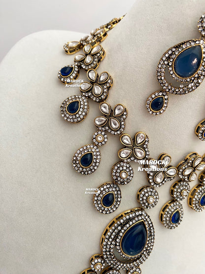 Sanjna Victorian Kundan Statement Necklace set