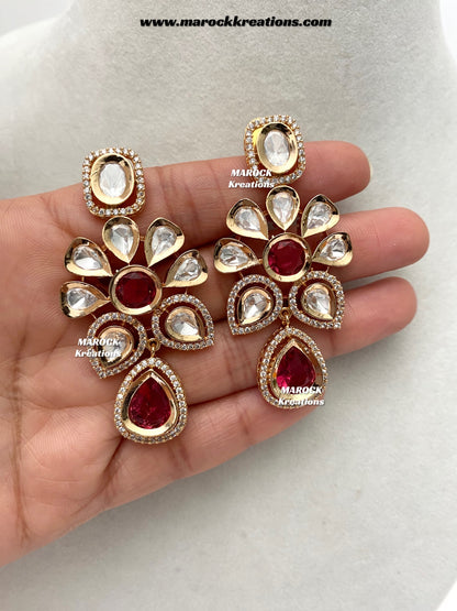 Mahnoor Premium Quality Tyani inspired Gold plated statement necklace set