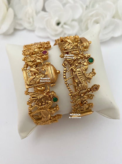 Gold plated openable Doli/Barat kade/Bangles/Kangan