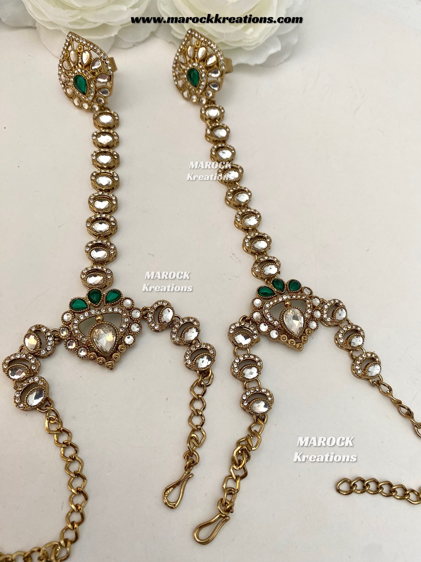 Shinal Uncut Polki Statement Necklace set/Bridal set