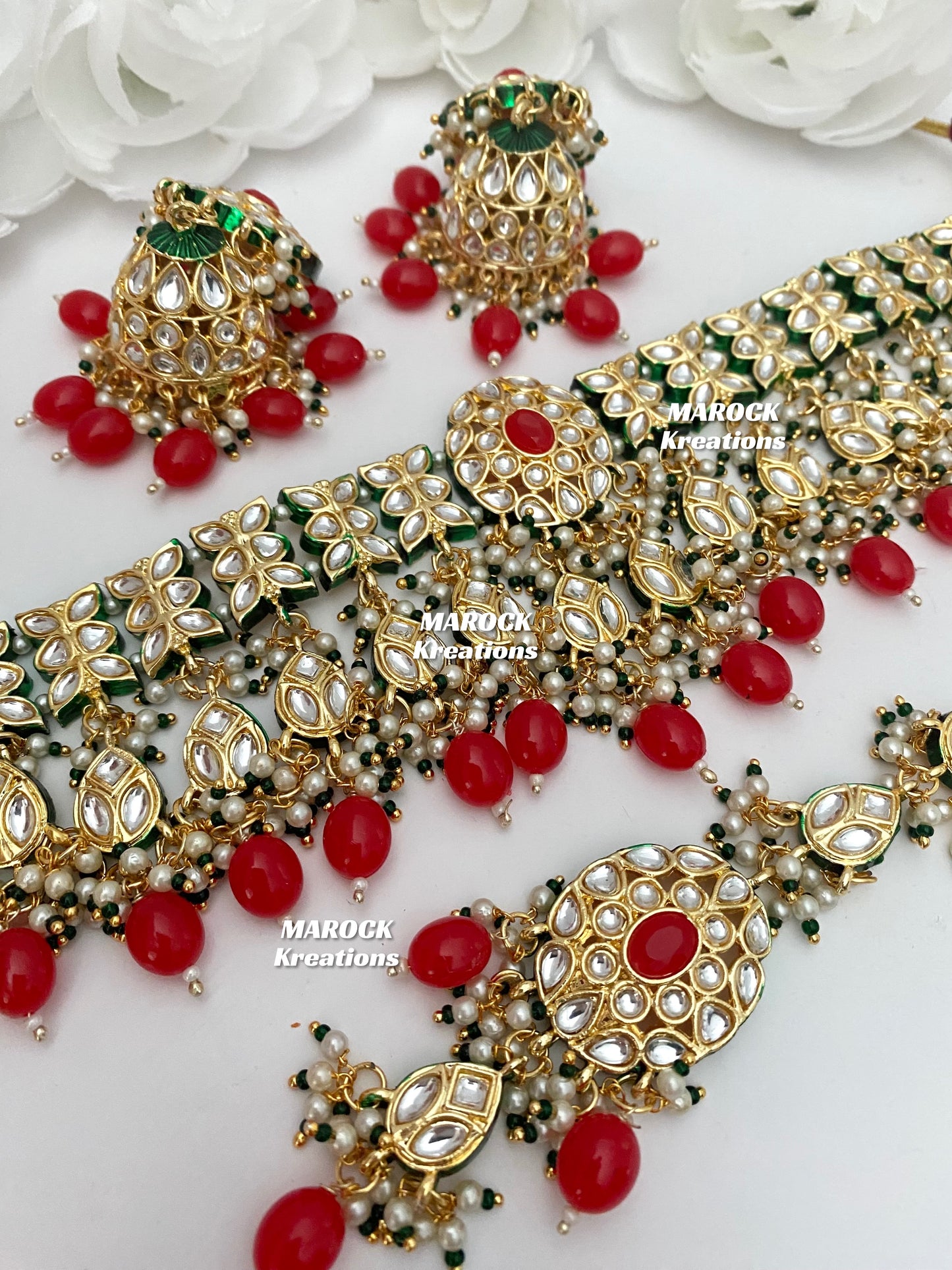 Premium Quality Thappa Kundan Statement Choker set