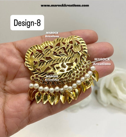 Gold plated Jadau hair clips/ Hair pins