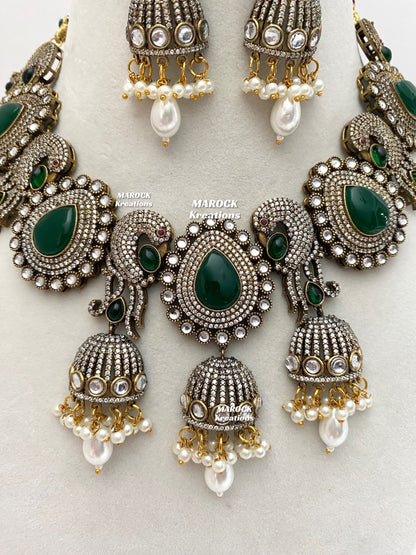 Stella Sabyasachi inspired Premium Quality Victorian Kundan Statement Necklace set