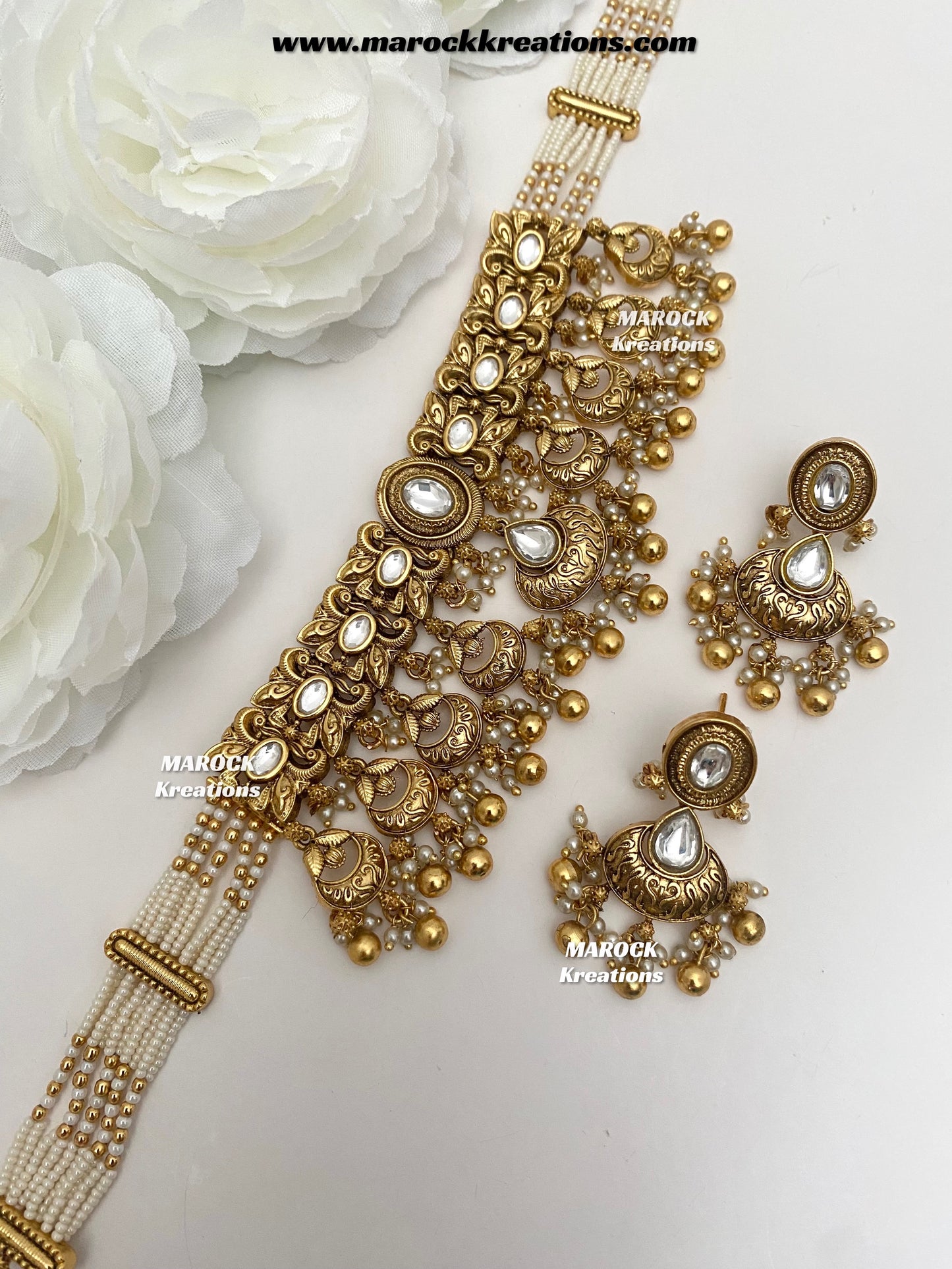 Sugandha Premium Quality Gold Plated Rajwadi choker set