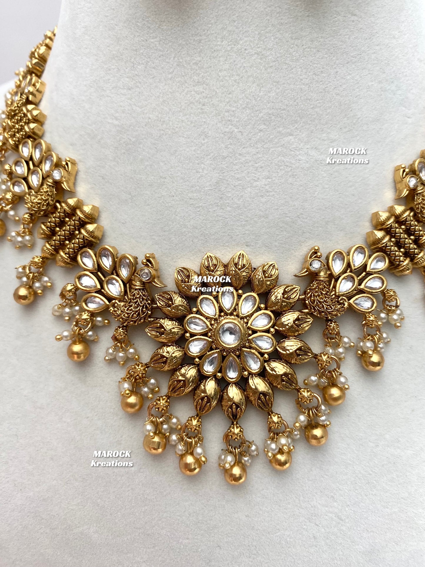 Diksha Premium Quality gold plated Kundan exclusive Necklace set