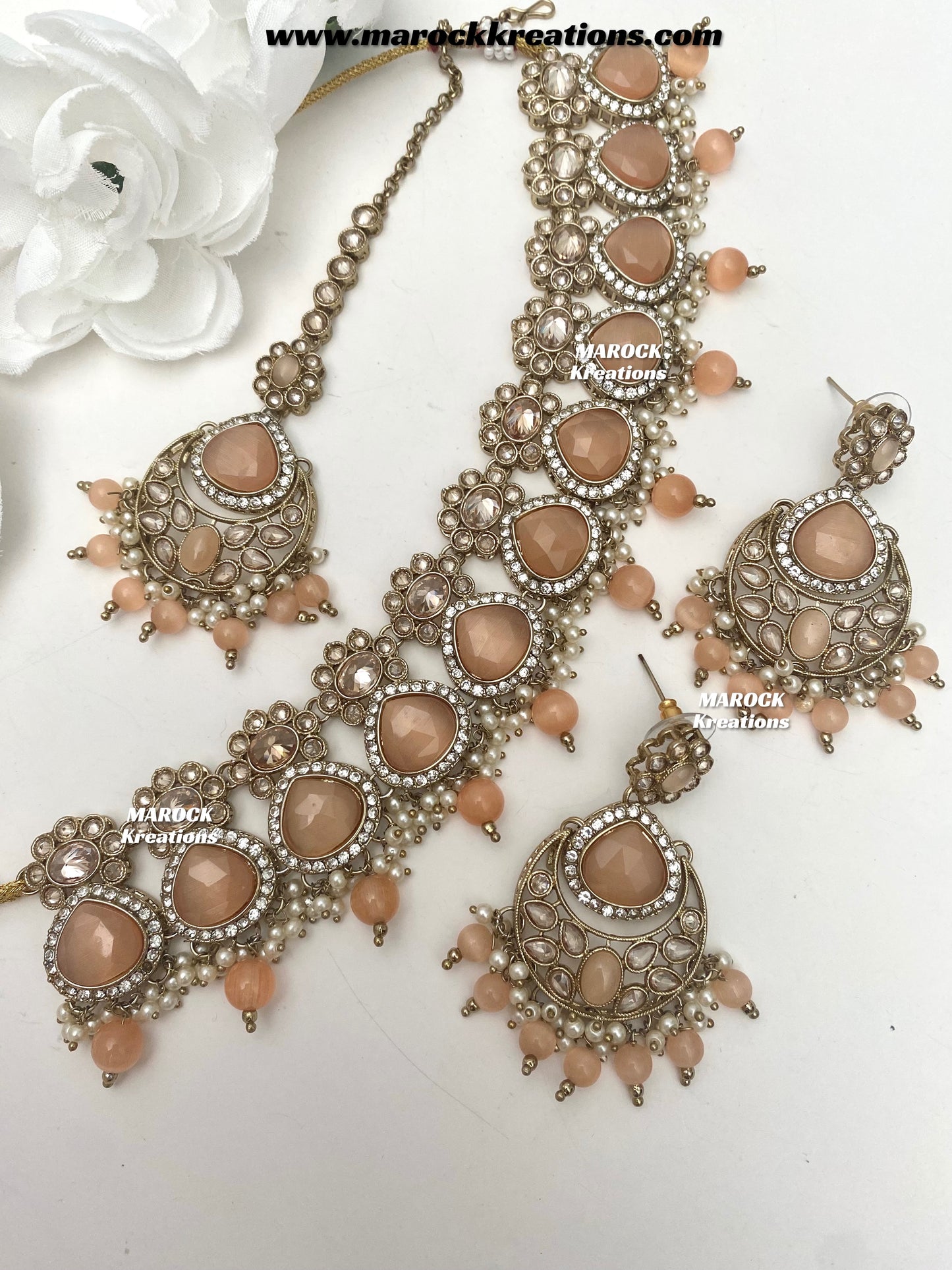 Kinjal Premium Quality Polki and Monalisa Statement Choker set