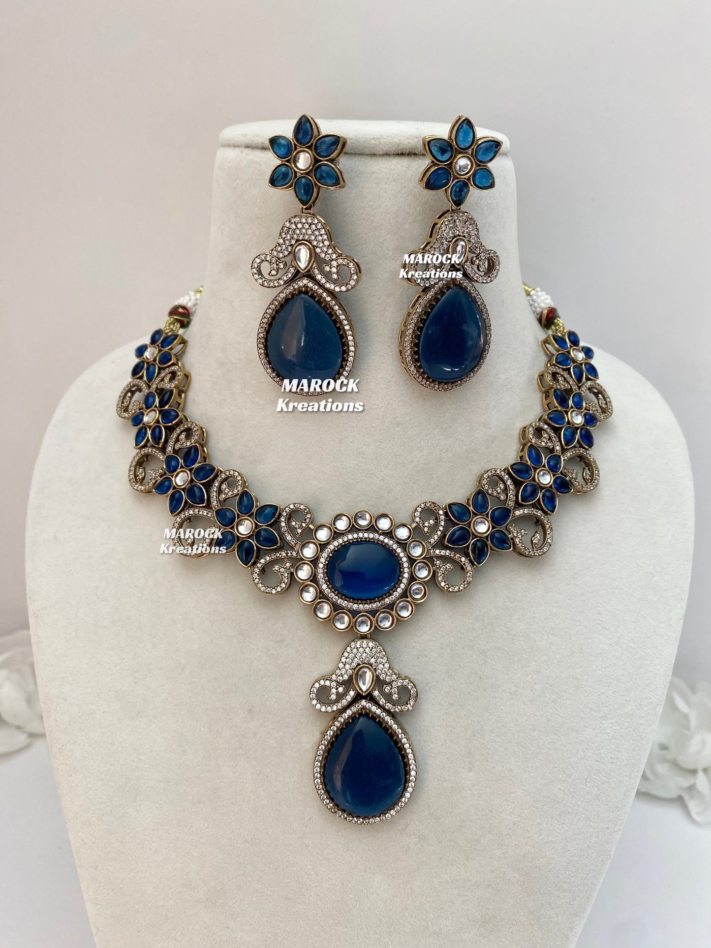 Freya Sabyasachi inspired Premium Quality Moissanite Kundan Necklace set