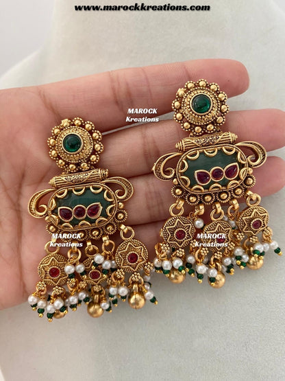 Babita Premium Quality Gold plated exclusive heritage Rani haar set