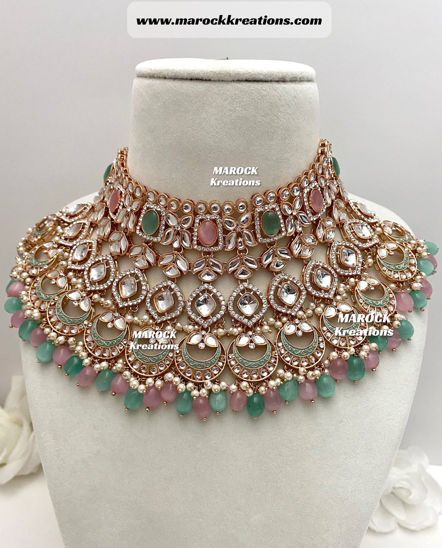 Premium Quality Kundan Meenakari Bridal set/Indian bridal jewelry