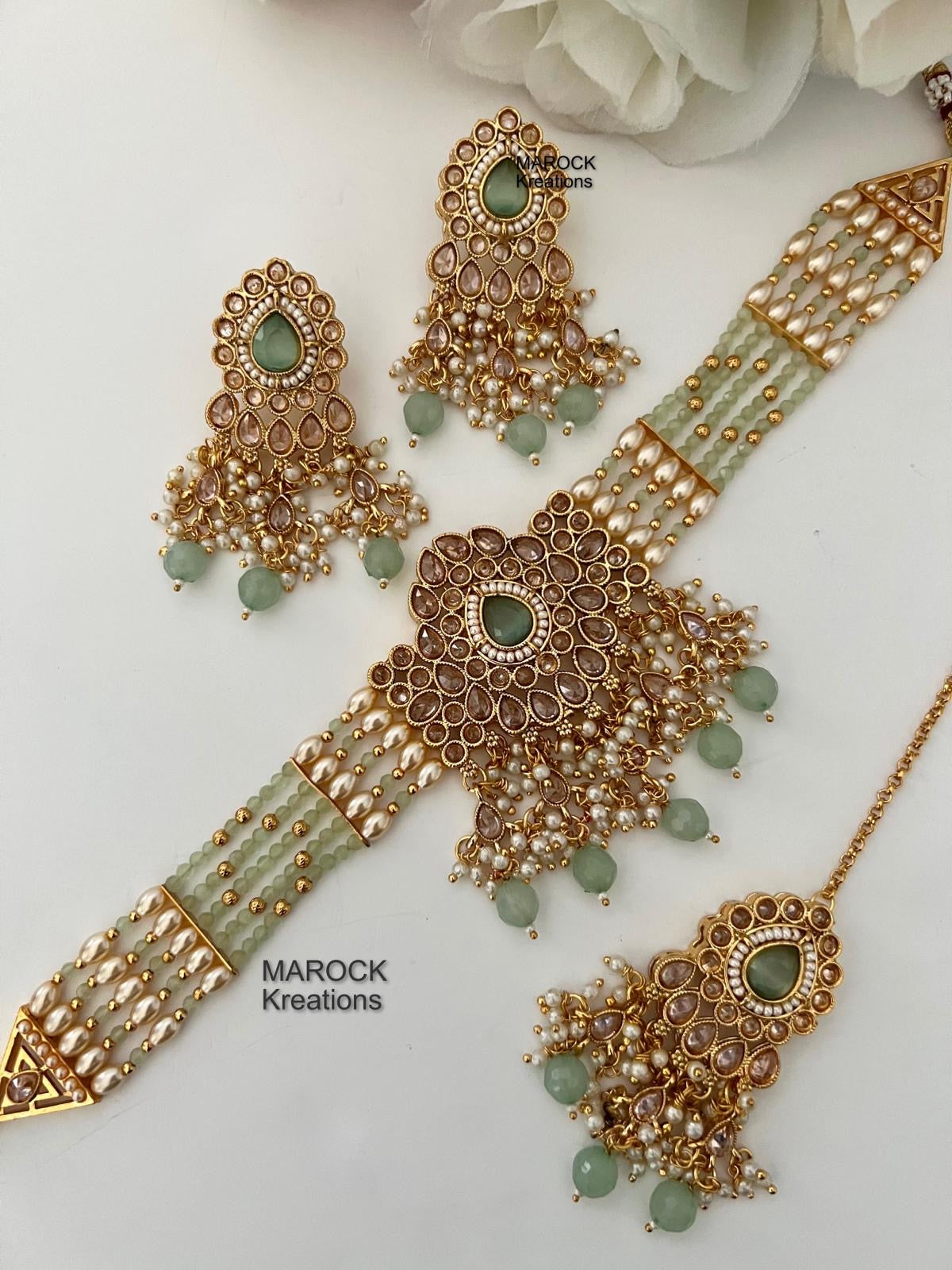 Gold Polki Choker set