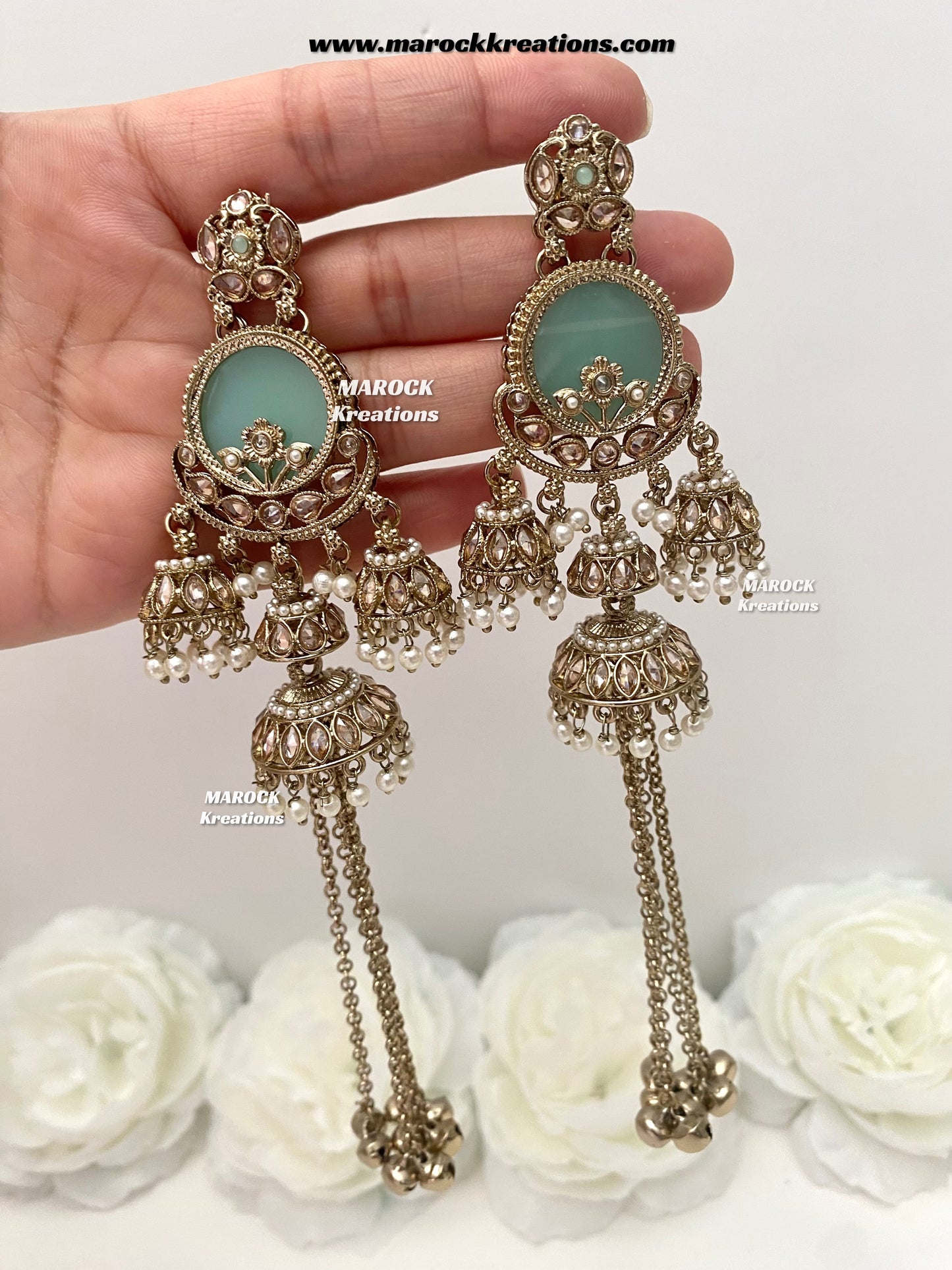 Premium quality Gold plated Kashmiri Statement Earrings