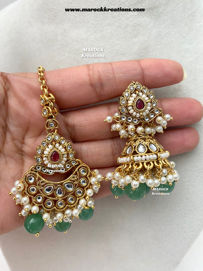 Danisha Premium Quality Kundan Statement necklace set