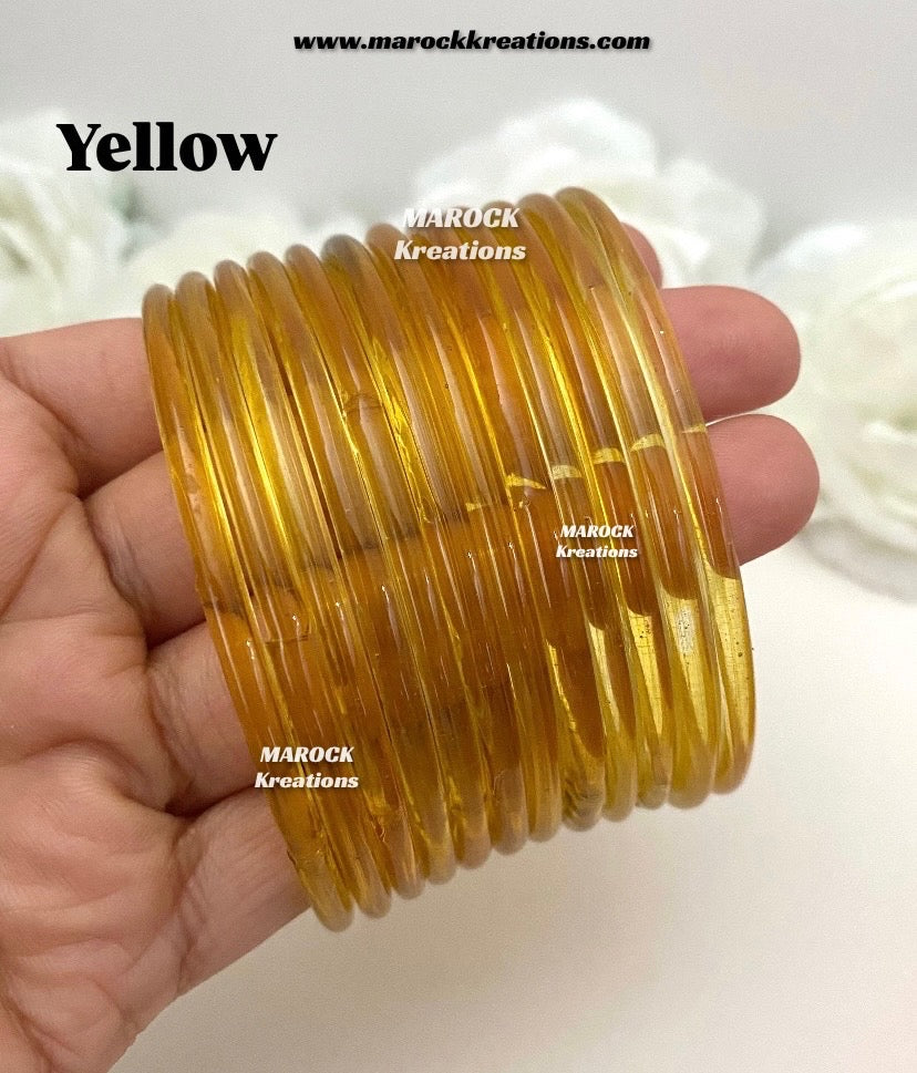 Jelly Glass bangles (Pack of 1 dozen)