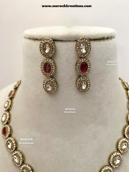 Raveen Premium Quality Kundan Necklace set