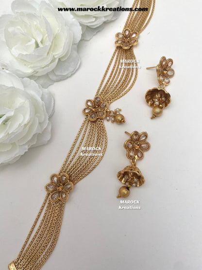 Nazia Premium Quality Gold plated choker set