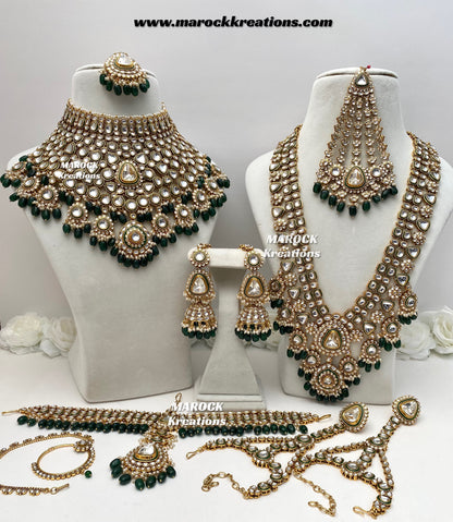 Nayema Premium Quality Kundan Statement Bridal set